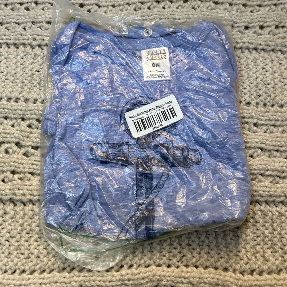 Urban Smalls Blue Anchor Baby Onesie